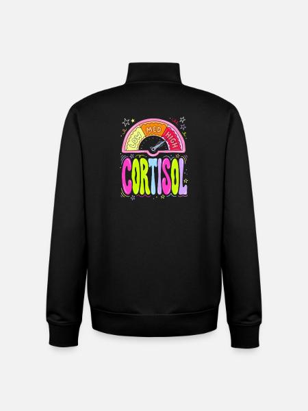 Cortisol Pegel Dashboard - Unisex Organic Zip Sweatshirt von Stanley/Stella - Schwarz