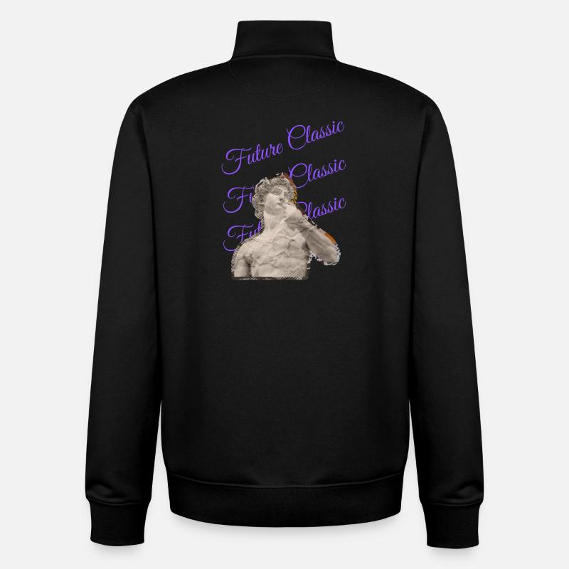 Future Classic – Style artistique rétro - Sweat zippé unisexe en coton bio Stanley/Stella - noir