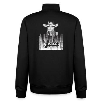 GOAT Street Style – Urban Design - Unisex Organic Zip Sweatshirt von Stanley/Stella - Schwarz - Hinten - AI Model Male 185 light (185cm)