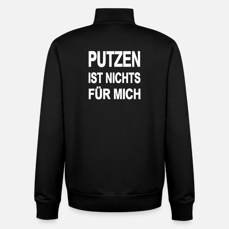 Putzen - Unisex Organic Zip Sweatshirt von Stanley/Stella - Schwarz
