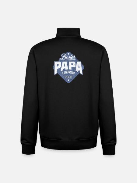 Bester Papa 2026 - Unisex Organic Zip Sweatshirt von Stanley/Stella - Schwarz