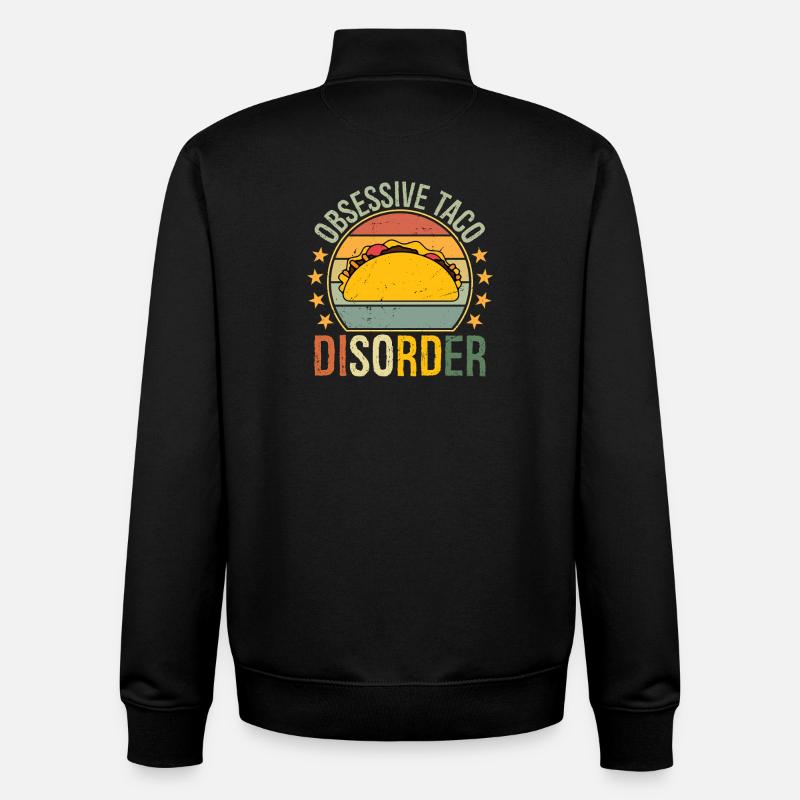 Obsessive Taco Disorder - Unisex Organic Zip Sweatshirt by Stanley/Stella - black