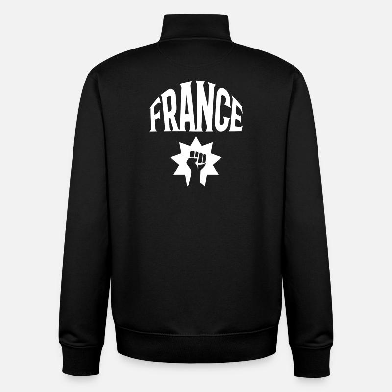 France - Unisex Organic Zip Sweatshirt von Stanley/Stella - Schwarz