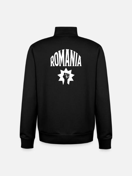 Roumanie - Sweat zippé unisexe en coton bio Stanley/Stella - noir