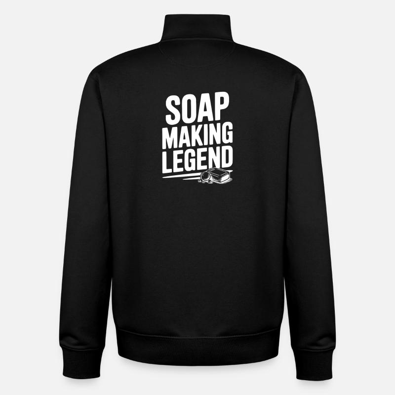 Soap Making Legend - Unisex Organic Zip Sweatshirt by Stanley/Stella - black