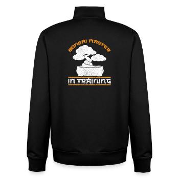 Bonsai Master In Training Zen Gardener Design - Unisex Organic Zip Sweatshirt von Stanley/Stella - Schwarz - Hinten - AI Model Male 185 light (185cm)
