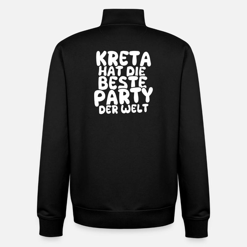 Feiern Kreta - Unisex Organic Zip Sweatshirt von Stanley/Stella - Schwarz