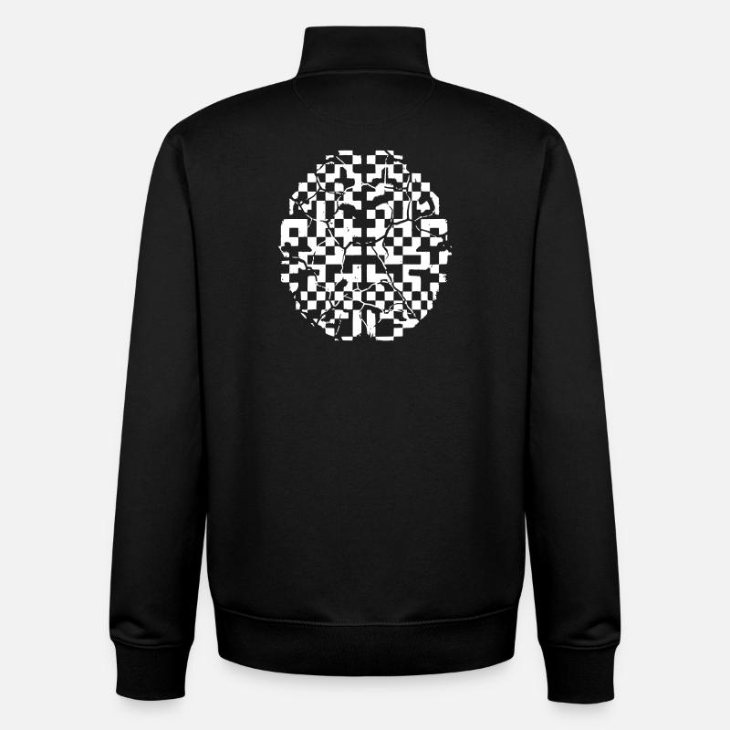 Failles du cerveau défectueux - Sweat zippé unisexe en coton bio Stanley/Stella - noir