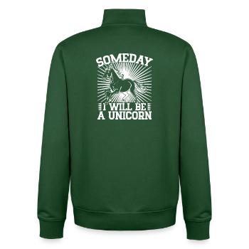 Rodeo Horse Riding Someday I Will Be A Unicorn - Unisex Organic Zip Sweatshirt by Stanley/Stella - bottle green - Back - AI Model Male 185 dark (185cm)