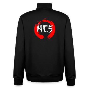 NC5 Nunchaku-Logo - Unisex Organic Zip Sweatshirt von Stanley/Stella - Schwarz - Hinten - AI Model Male 185 light (185cm)