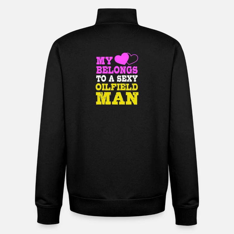 Ölfeld Ehefrau Bohrinsel Ölbohrinsel - Unisex Organic Zip Sweatshirt von Stanley/Stella - Schwarz
