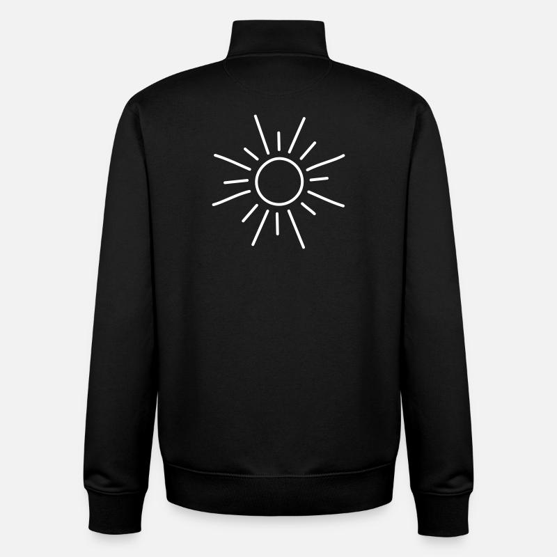 Sonne - Unisex Organic Zip Sweatshirt von Stanley/Stella - Schwarz