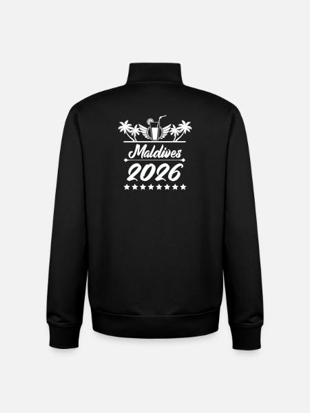 Maldives 2026 Strandtraum - Unisex Organic Zip Sweatshirt von Stanley/Stella - Schwarz