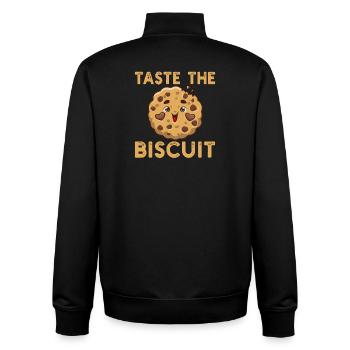 Goûtez le biscuit - Sweat zippé unisexe en coton bio Stanley/Stella - noir - Dos - AI Model Male 185 light (185cm)