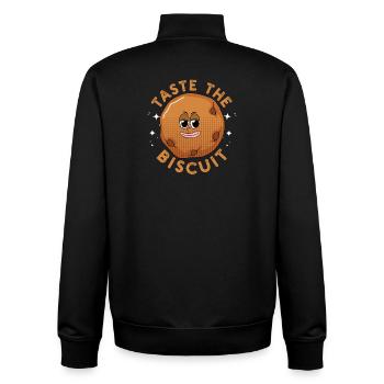 Probieren Sie den Keks - Unisex Organic Zip Sweatshirt von Stanley/Stella - Schwarz - Hinten - AI Model Male 185 light (185cm)