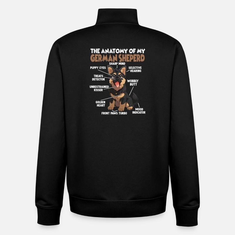 Deutscher Schäferhund Hundebesitzer T Schäferhund - Unisex Organic Zip Sweatshirt von Stanley/Stella - Schwarz
