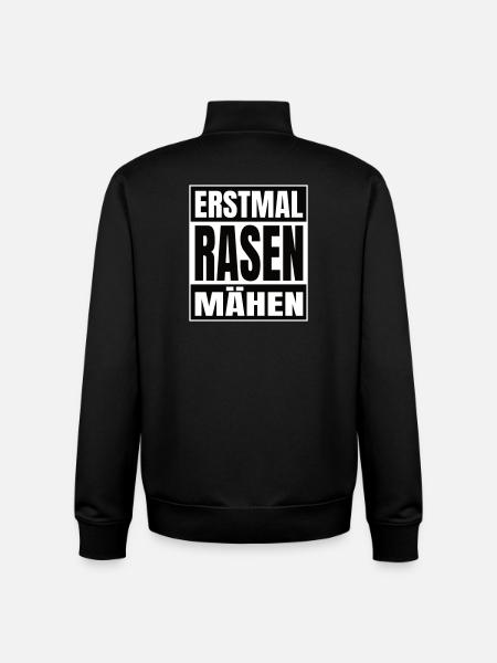 Erstmal Rasen mähen - Unisex Organic Zip Sweatshirt von Stanley/Stella - Schwarz