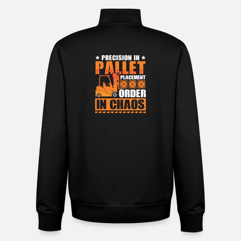 Staplerfahrer Englisch Spruch Stapler - Unisex Organic Zip Sweatshirt von Stanley/Stella - Schwarz
