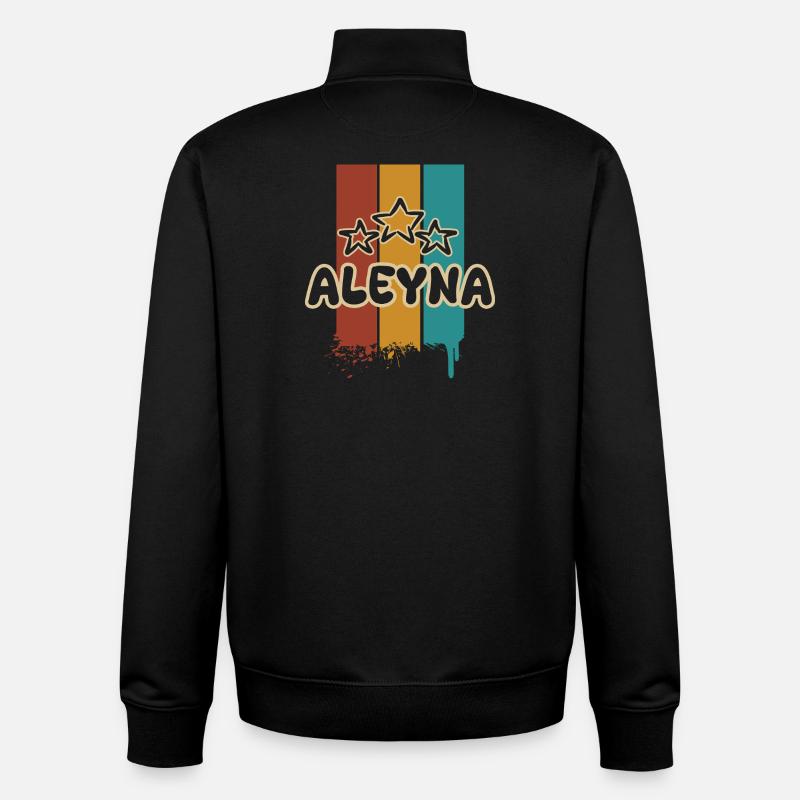 Aleyna comme idée de cadeau - Sweat zippé unisexe en coton bio Stanley/Stella - noir