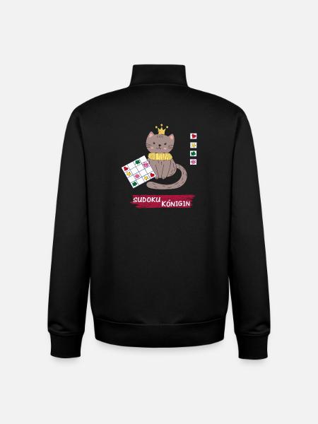 Sudoku Queen - Unisex Organic Zip Sweatshirt by Stanley/Stella - black