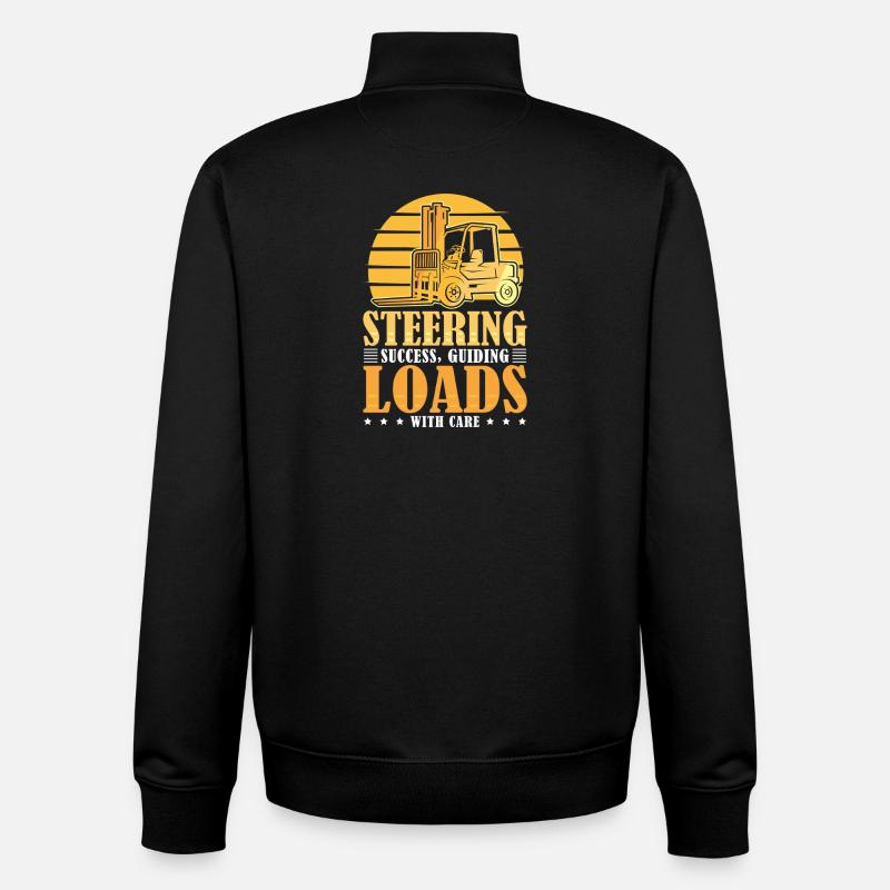 Staplerfahrer Englisch Spruch Stapler - Unisex Organic Zip Sweatshirt von Stanley/Stella - Schwarz