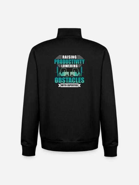 Staplerfahrer Englisch Spruch Stapler - Unisex Organic Zip Sweatshirt von Stanley/Stella - Schwarz