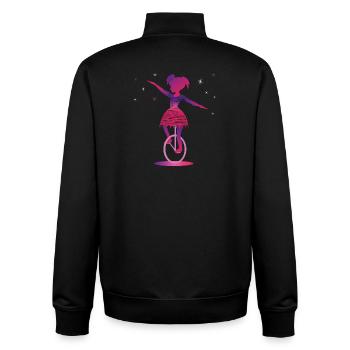 Unicycle | Unicycling Freestyle - Unisex Organic Zip Sweatshirt by Stanley/Stella - black - Back - AI Model Male 185 light (185cm)