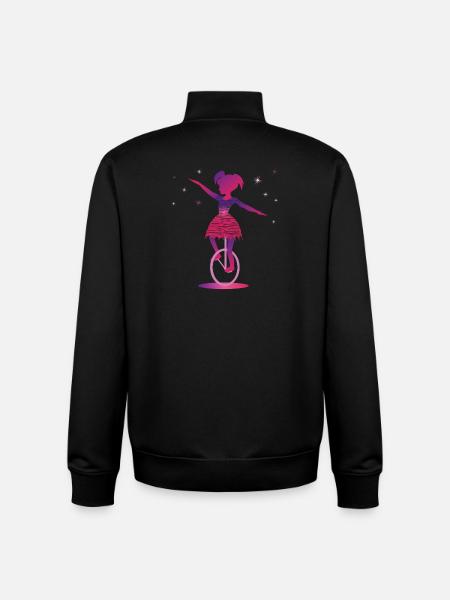 Unicycle | Style libre monocycle - Sweat zippé unisexe en coton bio Stanley/Stella - noir