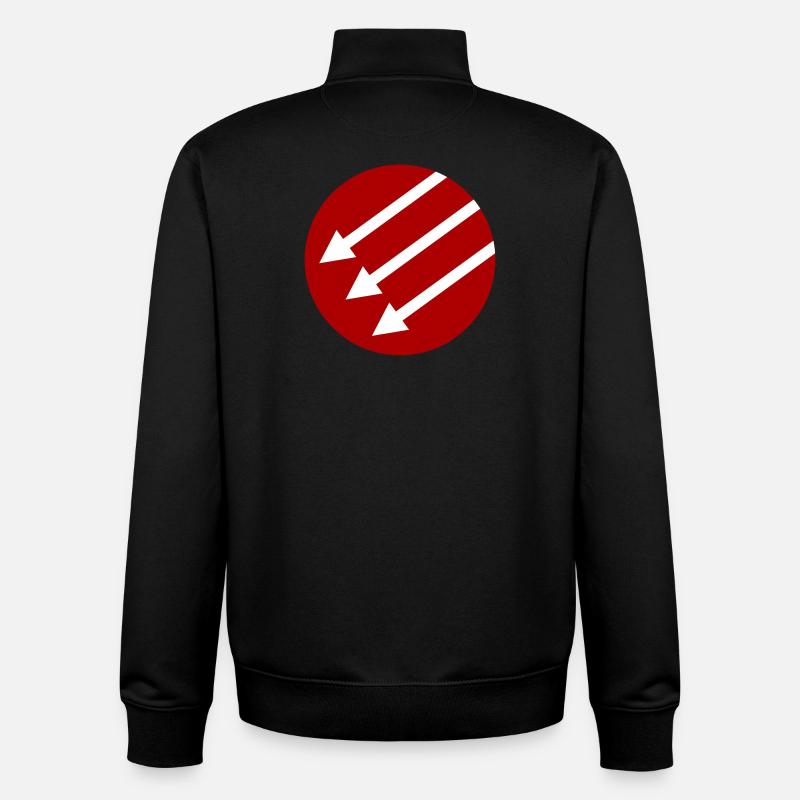 Iron Front / Eiserne Front / Järnfronten - Unisex Organic Zip Sweatshirt by Stanley/Stella - black