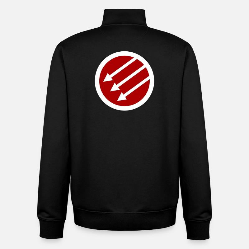 Iron Front / Eiserne Front / Järnfronten - Unisex Organic Zip Sweatshirt von Stanley/Stella - Schwarz