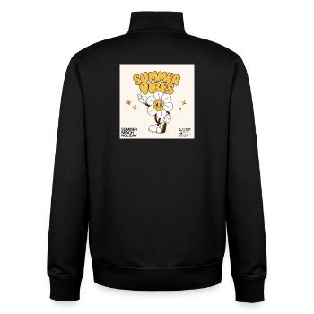 Sommer Vibes Design - Unisex Organic Zip Sweatshirt von Stanley/Stella - Schwarz - Hinten - AI Model Male 185 light (185cm)