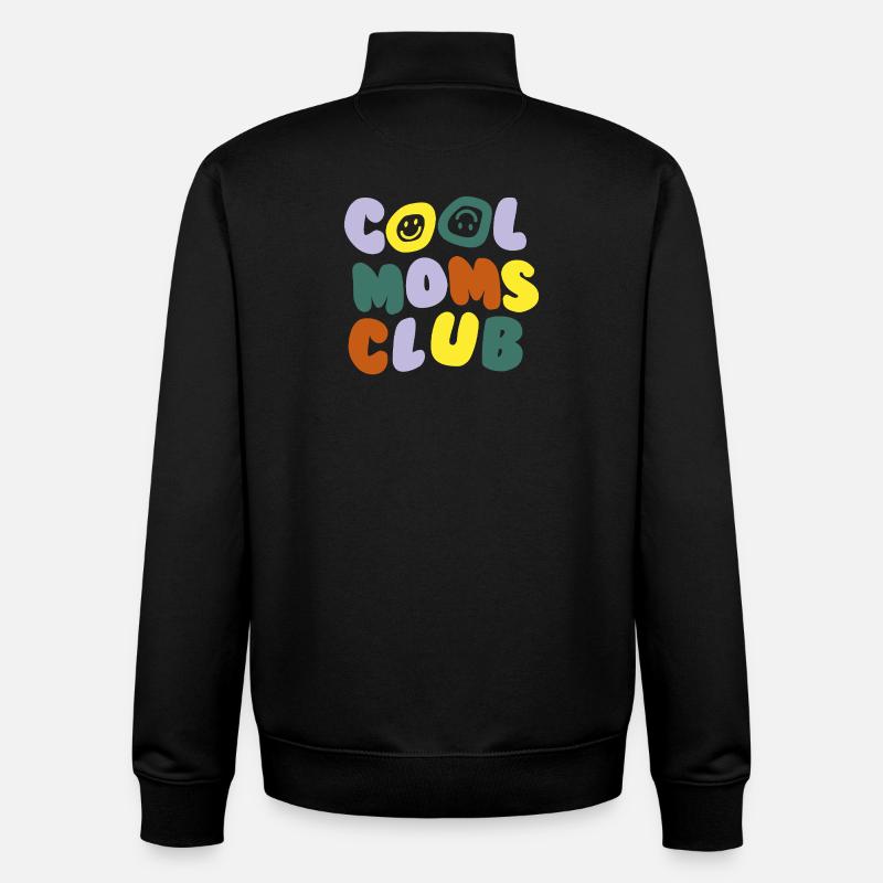Club des mamans cool - Sweat zippé unisexe en coton bio Stanley/Stella - noir