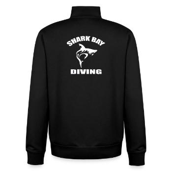 SHARK BAY DIVING - Unisex Organic Zip Sweatshirt von Stanley/Stella - Schwarz - Hinten - AI Model Male 185 light (185cm)