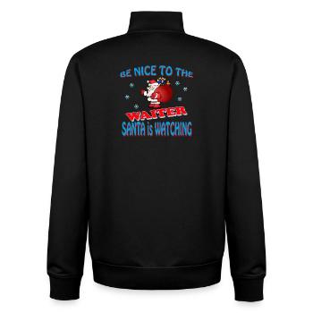 SANTA WAITER - Unisex Organic Zip Sweatshirt von Stanley/Stella - Schwarz - Hinten - AI Model Male 185 light (185cm)