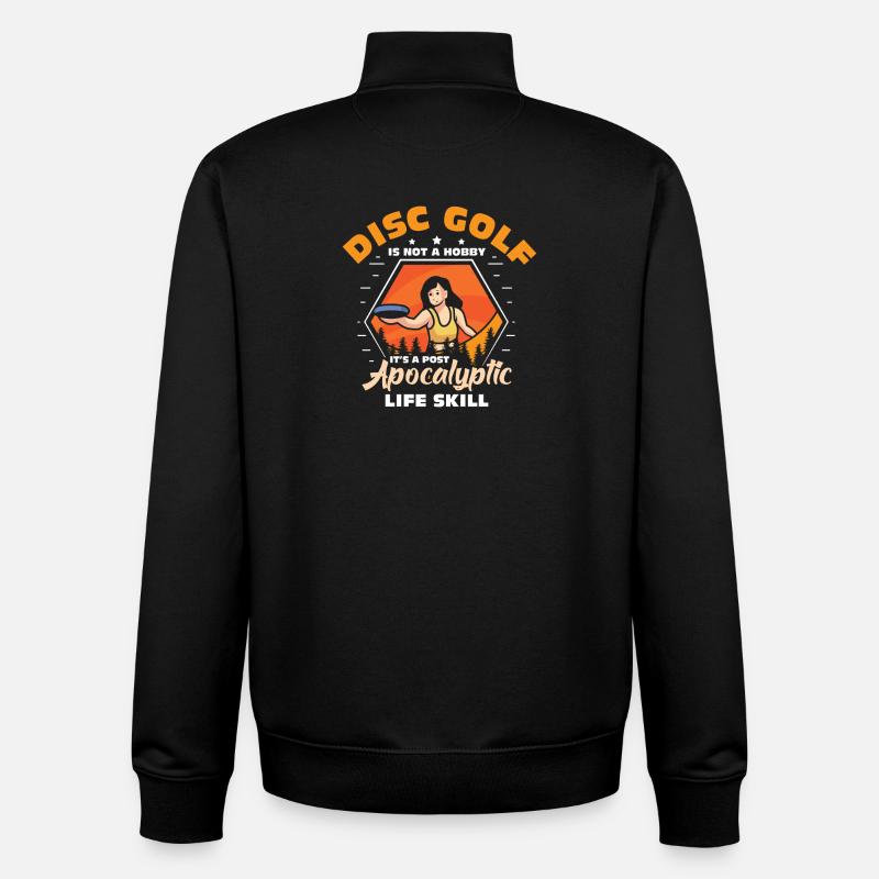 Disc Golf Geschenke Discgolf - Unisex Organic Zip Sweatshirt von Stanley/Stella - Schwarz