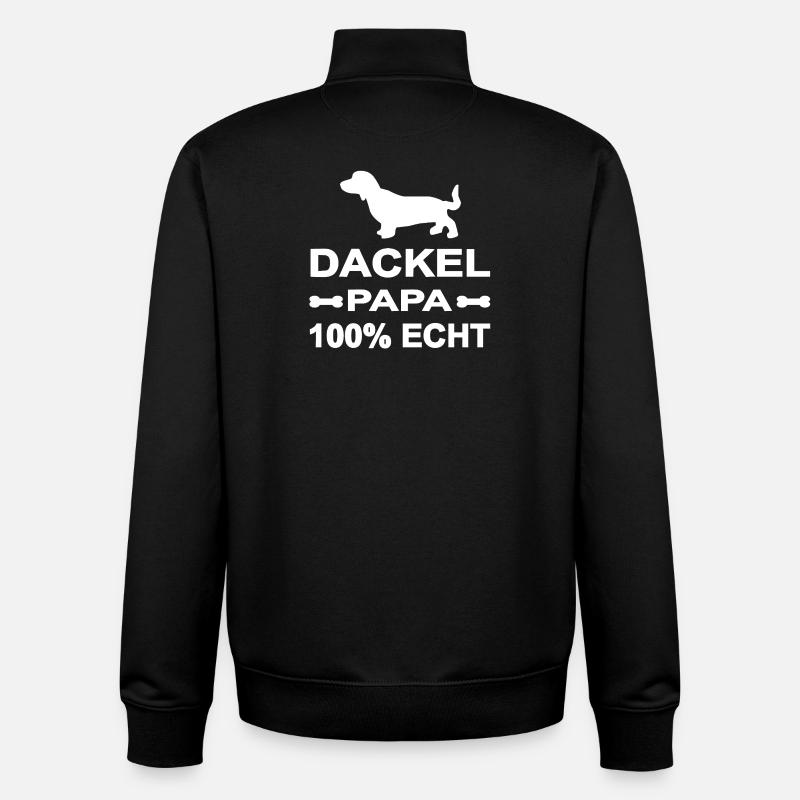 Dackel - Unisex Organic Zip Sweatshirt von Stanley/Stella - Schwarz