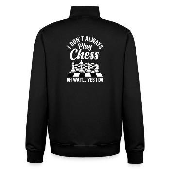 Stratégie drôle pour les joueurs d’échecs - Sweat zippé unisexe en coton bio Stanley/Stella - noir - Dos - AI Model Male 185 light (185cm)