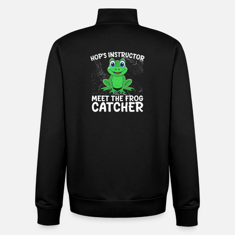 Frog Catcher Hop´s Instructor Frog - Unisex Organic Zip Sweatshirt von Stanley/Stella - Schwarz