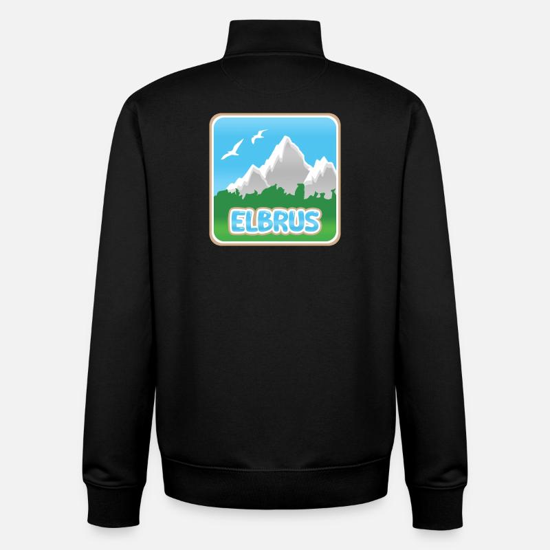 Mount Elbrus - Unisex Organic Zip Sweatshirt by Stanley/Stella - black