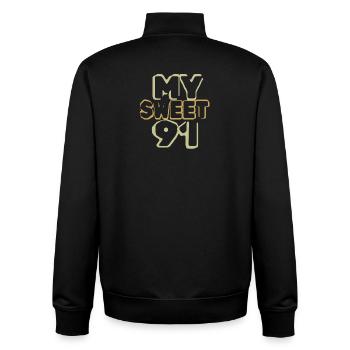 Geburtstag 91 - Unisex Organic Zip Sweatshirt von Stanley/Stella - Schwarz - Hinten - AI Model Male 185 light (185cm)