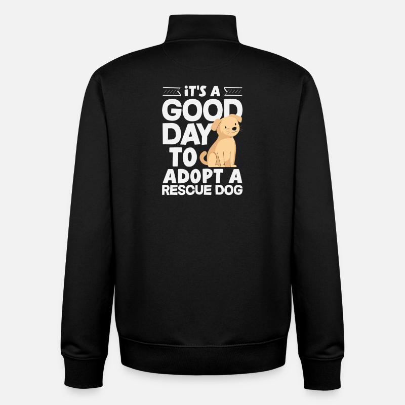 Pflege Adoption Freiwilligenarbeit Tierheim Tier - Unisex Organic Zip Sweatshirt von Stanley/Stella - Schwarz