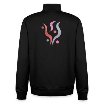 Yoga design_30 - Unisex Organic Zip Sweatshirt by Stanley/Stella - black - Back - AI Model Male 185 light (185cm)