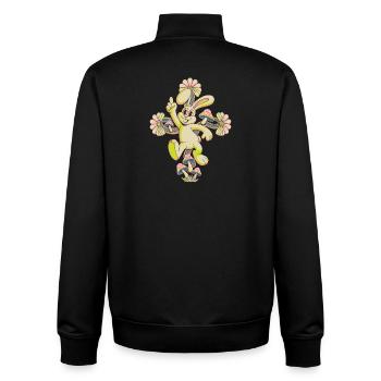 Danse disco Pastel Bunny - Sweat zippé unisexe en coton bio Stanley/Stella - noir - Dos - AI Model Male 185 light (185cm)