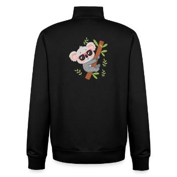 Koala branché sur branche tropicale - Sweat zippé unisexe en coton bio Stanley/Stella - noir - Dos - AI Model Male 185 light (185cm)