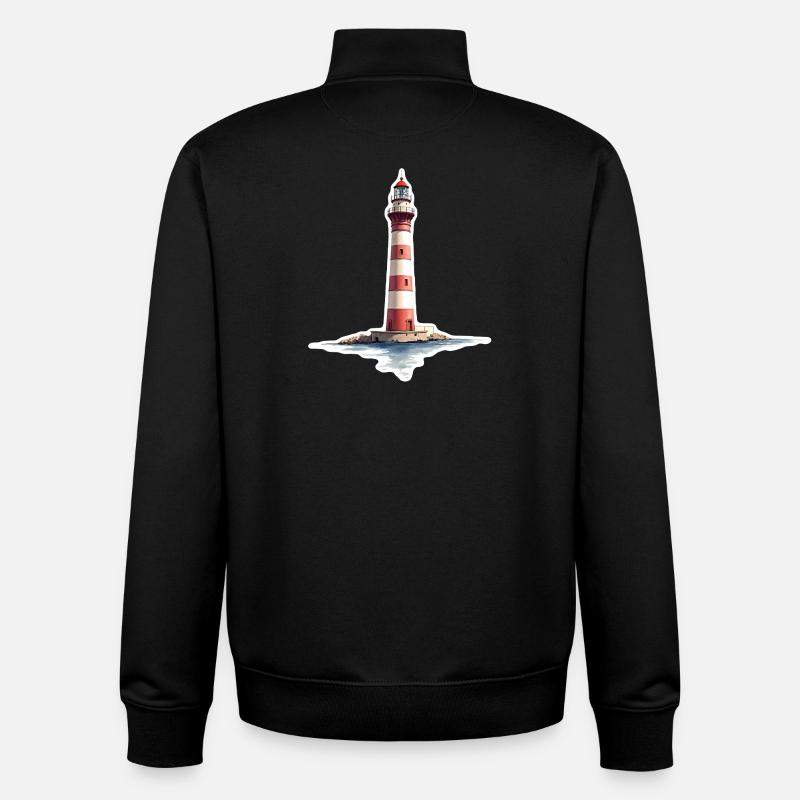 Leuchtturm - Unisex Organic Zip Sweatshirt von Stanley/Stella - Schwarz