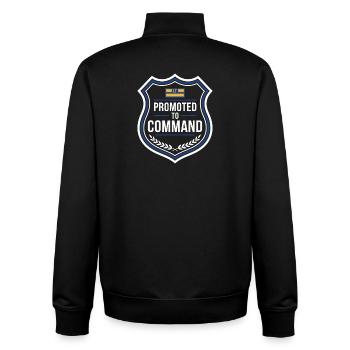 Polizeileutnant Polizeileutnant Dienstgrad Lt - Unisex Organic Zip Sweatshirt von Stanley/Stella - Schwarz - Hinten - AI Model Male 185 light (185cm)