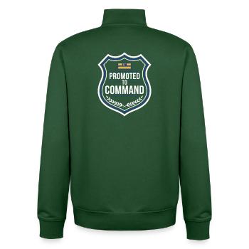 Police Lieutenant Police Lieutenant Rank Lt - Unisex Organic Zip Sweatshirt by Stanley/Stella - bottle green - Back - AI Model Male 185 dark (185cm)