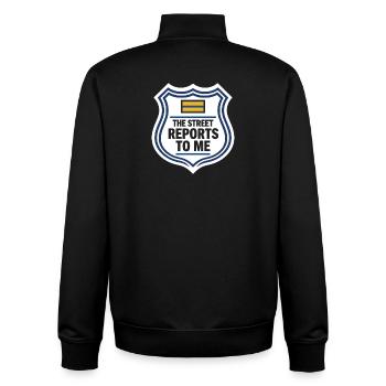 Polizeileutnant Polizeileutnant Dienstgrad Lt - Unisex Organic Zip Sweatshirt von Stanley/Stella - Schwarz - Hinten - AI Model Male 185 light (185cm)