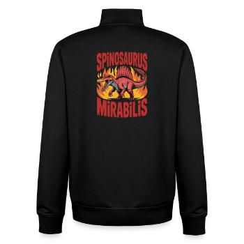 Découverte du nouveau Spinosaurus Mirabilis 2026 - Sweat zippé unisexe en coton bio Stanley/Stella - noir - Dos - AI Model Male 185 light (185cm)