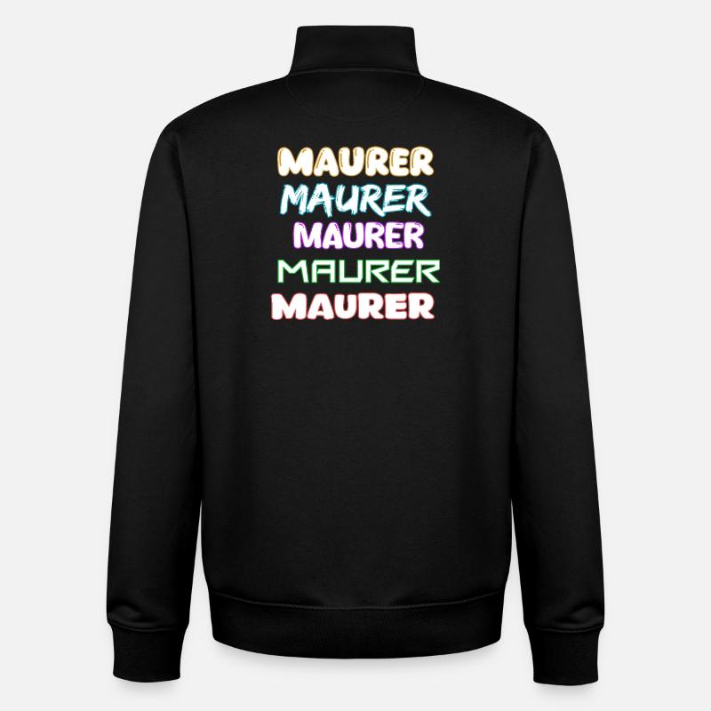 Profession : Maçon - Sweat zippé unisexe en coton bio Stanley/Stella - noir